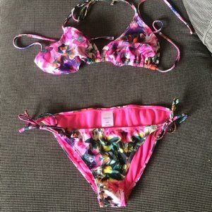 Xhilaration  Pink Two-piece Swimsuit. Medium Bottom. XL top.